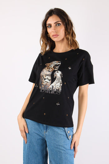 T-shirt Tigre Dalmata Nero - 4