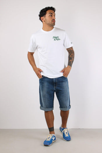 T-shirt Stampa Scritta Bianco - 4