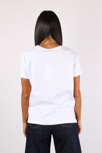 T-shirt Ricamo Ce Disagio Bianco - 4