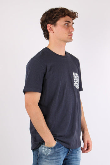 T-shirt Taschino Stampa Etnica Navy - 5