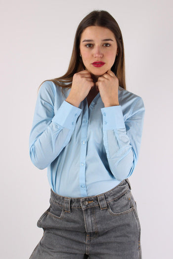 Camicia Slim Cotone Cielo - 4