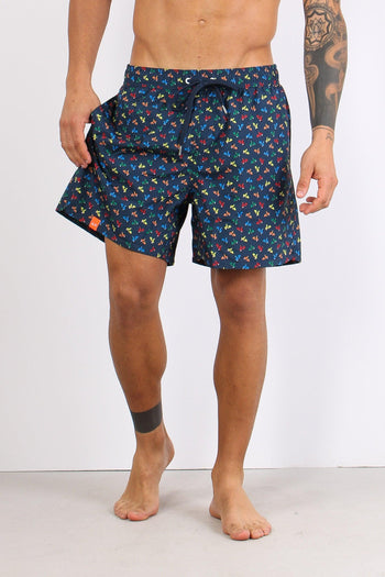 Costume Boxer Stampa Vespe Navy Blue - 2