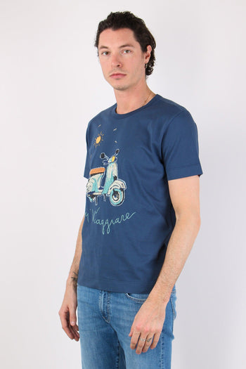 T-shirt Ricamo Vespa Inchiostro - 5