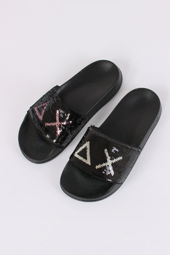 Ciabatta Fascia Pailettes Nero/argento - 4