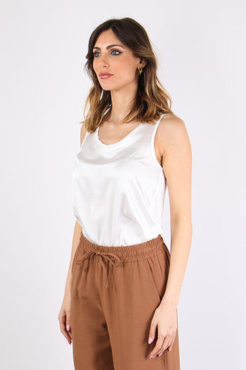 Canotta Effetto Raso Panna - 2