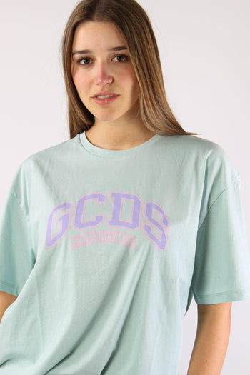 T-shirt Over Logo Centrale Green Water - 8