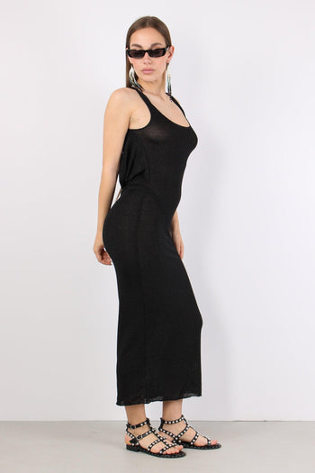 Abito Lurex Scavo Dietro Nero - 7