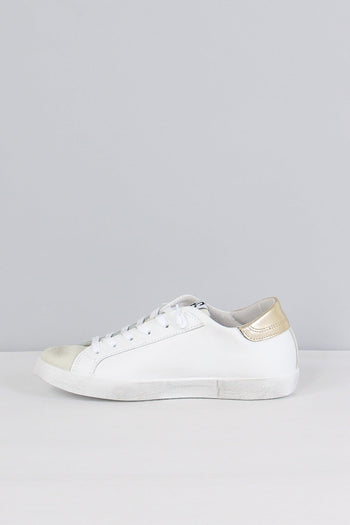 Sneakers Low Inserto Glitter Bianco/oro - 6