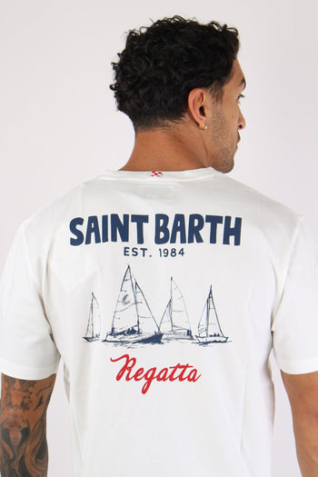 T-shirt Stampa Scritta Bianco - 7