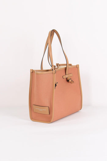 Mini Shopping Rafia Blush/panna - 7
