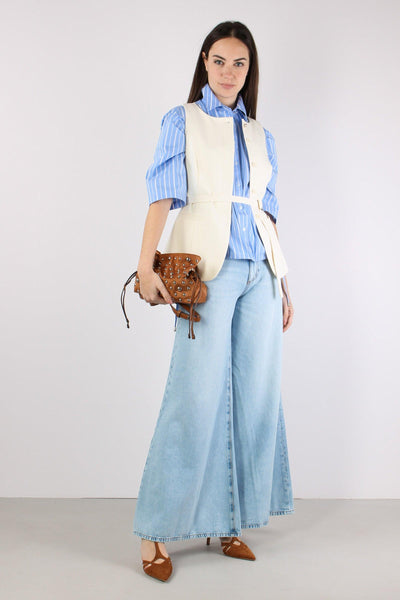 Jeans Flare Ampio Denim Medio