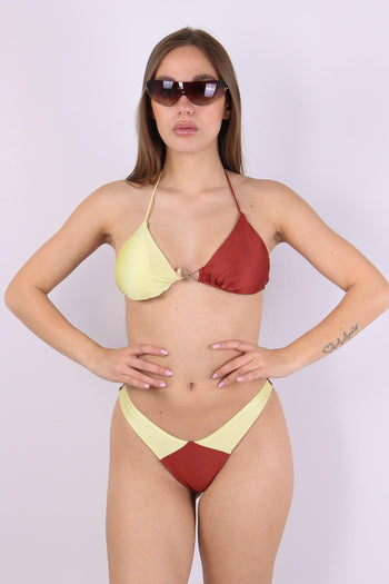 Bikini Triangolo Bicolore Ruggine/oro - 2