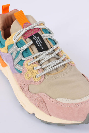 Sneakers Yamano Suede Nylon Pink/petrol - 6