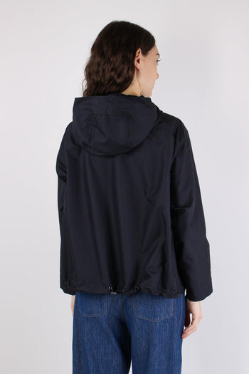 Cappa Nylon Cappuccio Blu - 5