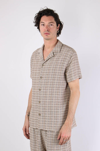 Camicia Tessuto Lavorato Sabbia - 4