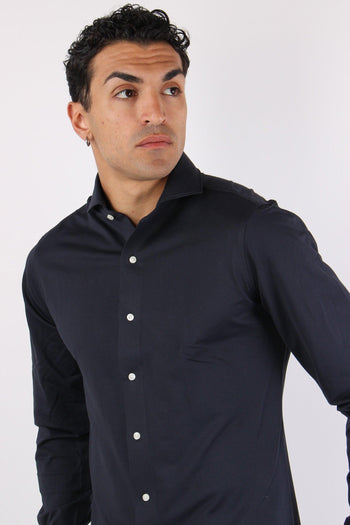 Camicia Technical Piquet Navy - 7