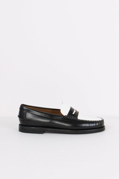 Mocassino Pelle Black/white
