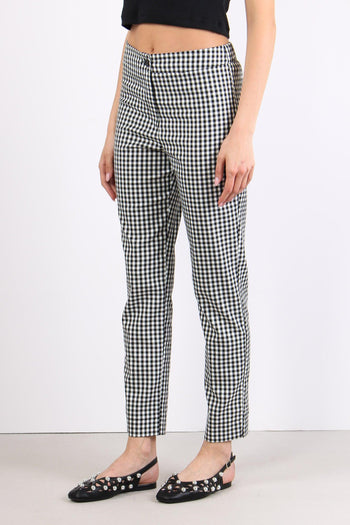 Pantalone Sigaretta Vichy Bianco/nero - 3