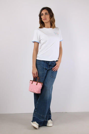 T-shirt Scritta Ricamo Mare - 5