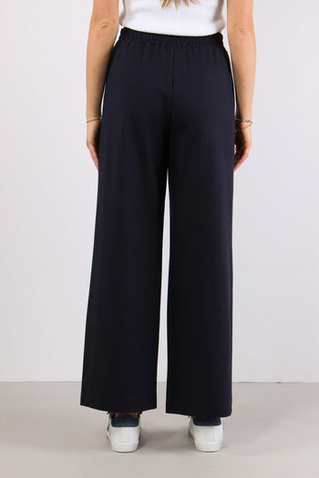 Pantalone Palazzo Gessato Blu - 6