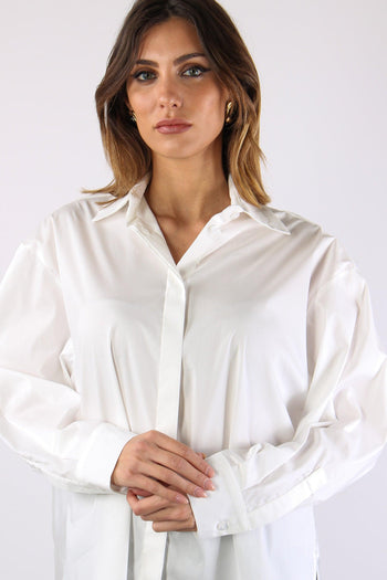 Camicia Bimateriale Bianco - 7