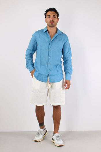 Camicia Lino Blu - 4