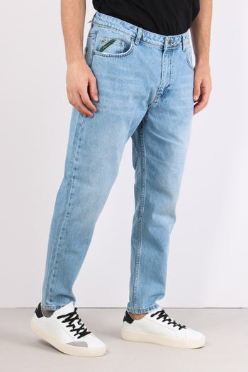 Denim Cropped Fit Denim Chiaro - 6