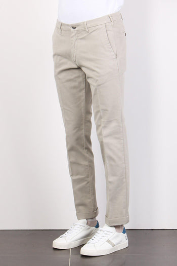 Pantalone Chino Regular Stretc Grigio Perla - 4