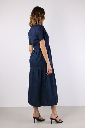 Capsula Abito Maglia Cotone Blu - 7