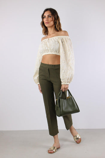Pantalone Dritto Risvolto Militare - 5