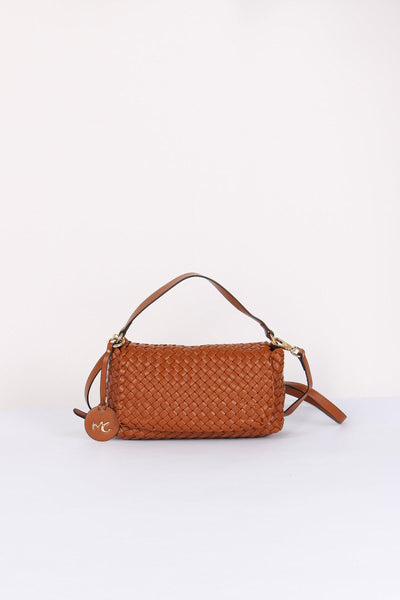Pochette1 Manico Intreccio Cacao