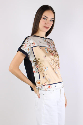 T-shirt Inserto Fantasia Blu/bloom - 5
