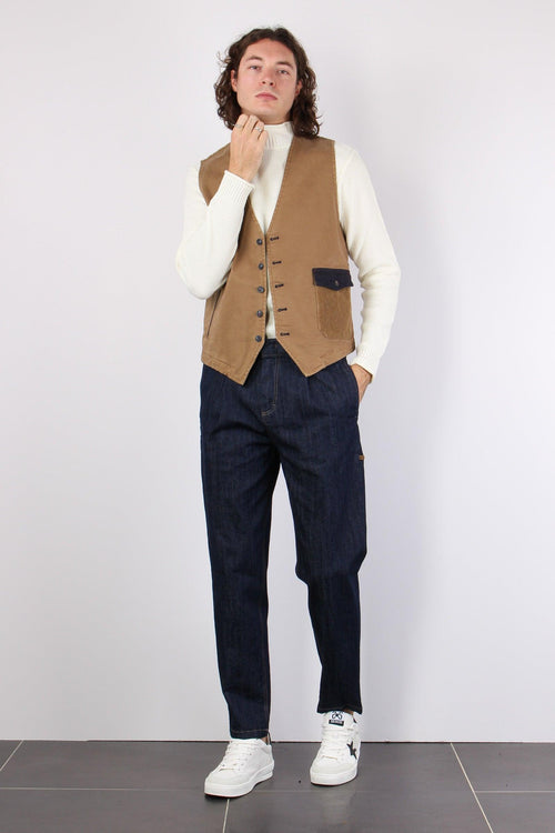 Gilet Velluto Cammello - 2