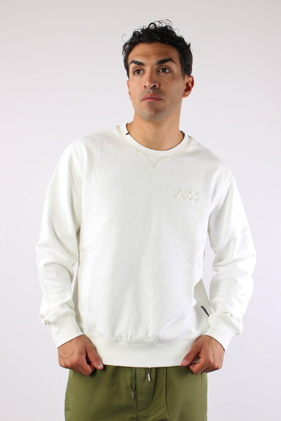 Felpa Girocollo Delavee Bianco