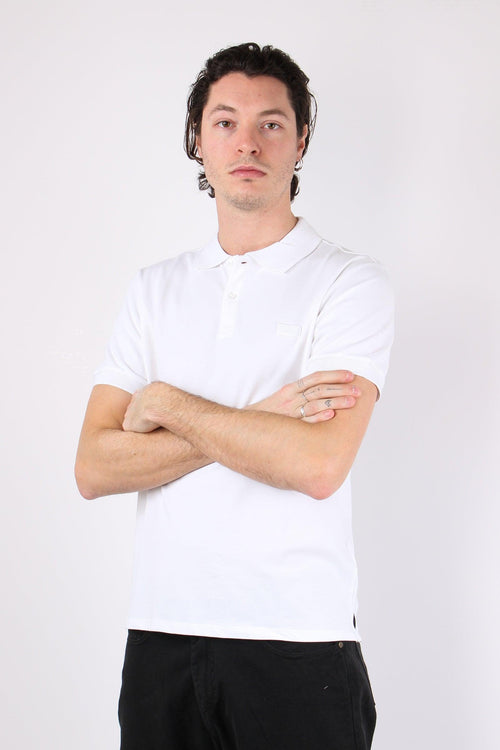 Polo Basica Logo White