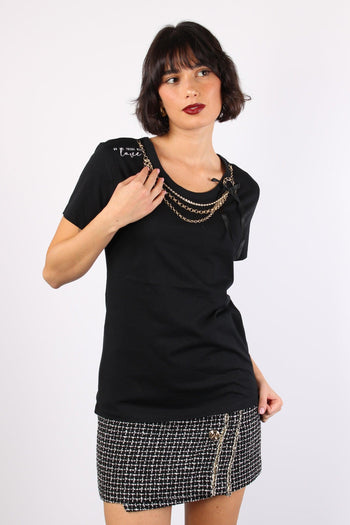 Annachiara T-shirt Collana Black - 6