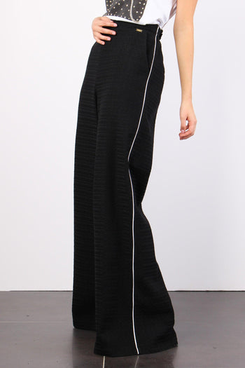 Pantalone Elastico Piping Bnero/panna - 6