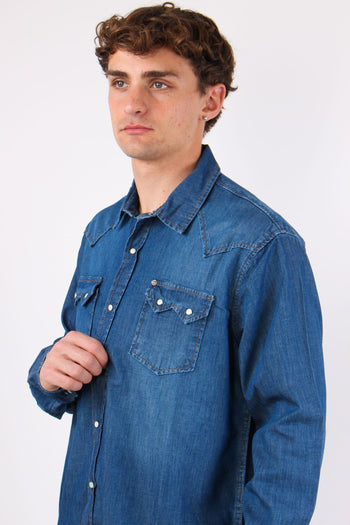 Camicia Denim Texana Denim Chiaro - 6