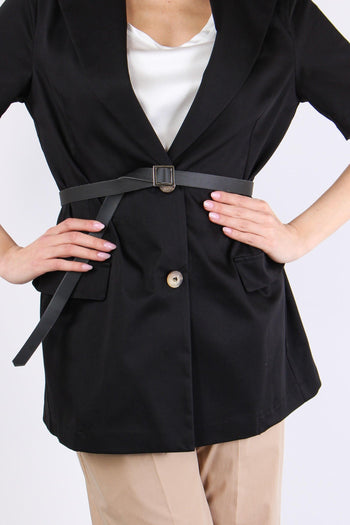 Giacca M/m Cinturata Nero - 6