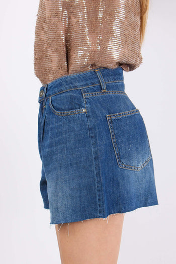 Ares Short Denim Pences Denim Scuro - 4