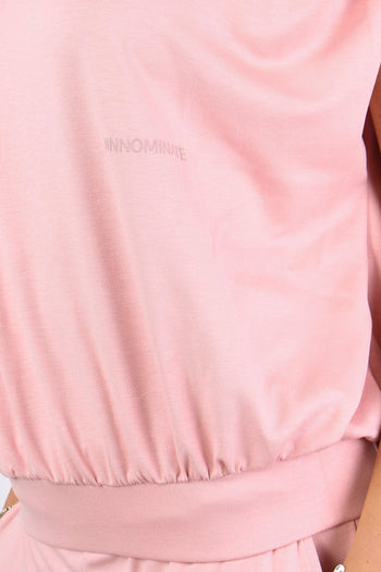 Felpa Over Cappuccio Modal Cipria - 7