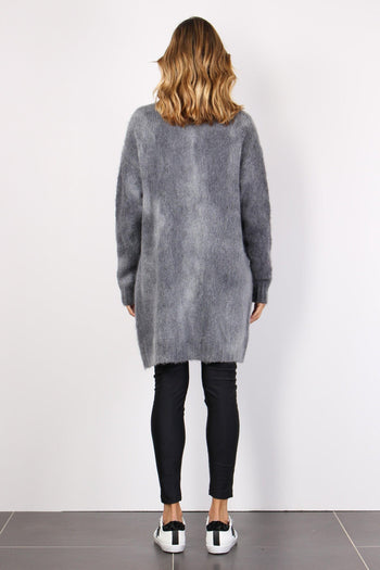 Cardigan Sfumato Mohair Nero - 3