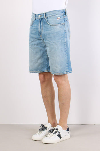 Bermuda Denim Tela Ferma Denim Chiaro - 5