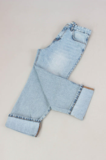 Denim Regular Risvolto Marmori Denim Chiaro - 9