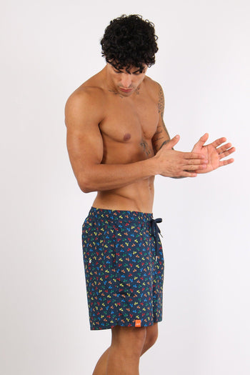 Costume Boxer Stampa Vespe Navy Blue - 4