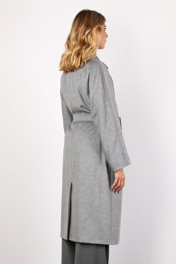 Resina Cappotto Lungo Cintur Grigio Chiaro - 5