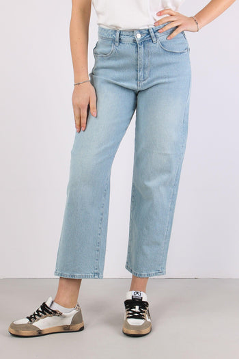 Denim Dritto Cropped Denim Chiaro - 2
