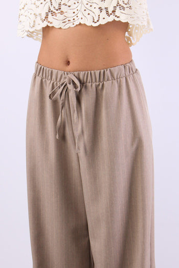 Pantalone Baloon Filo Lurex Beige - 6