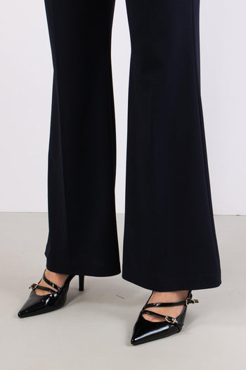 Pantalone Zampa Scuba Crepe Blu - 8