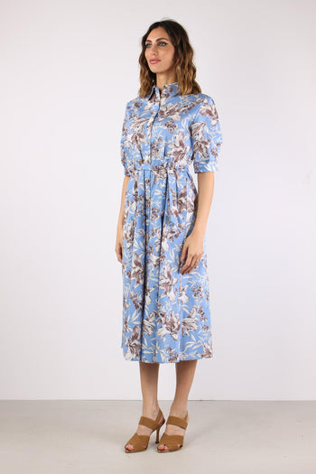Chemisier Cotone Fantasia Blu Wave - 5